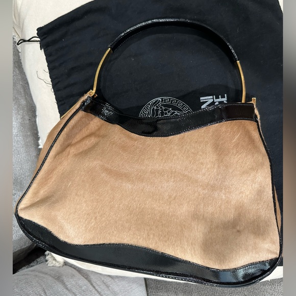 Gianni Versace leather black, tan and gold purse - Picture 8 of 17